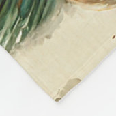 ヴィンテージクリスマステディベア フリースブランケット (角)