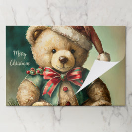ヴィンテージクリスマステディベア ペーパーパッド