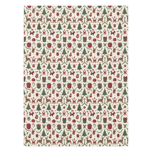 ヴィンテージクリスマステーブルクロス テーブルクロス (正面)