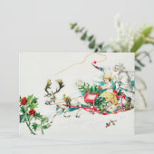 ヴィンテージクリスマスディアカー絵画ト シーズンカード (スタンド正面)