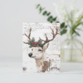 ヴィンテージクリスマスディアコラージュ紙 シーズンポストカード (スタンド正面)