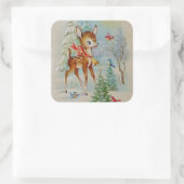 ヴィンテージクリスマスディアホリデーシール スクエアシール (バッグ)