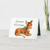 ヴィンテージクリスマスディアーアド気持ち シーズンカード (正面)