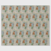 ヴィンテージクリスマスディアータイルパーティーラップ ラッピングペーパー (フラット)