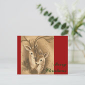 ヴィンテージクリスマスディアー シーズンポストカード (スタンド正面)