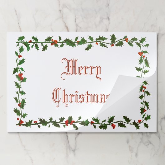 ヴィンテージクリスマスディスポーザブル紙ランチョンマットパッド ペーパーパッド (折り畳み)