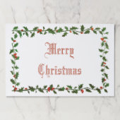 ヴィンテージクリスマスディスポーザブル紙ランチョンマットパッド ペーパーパッド (正面)