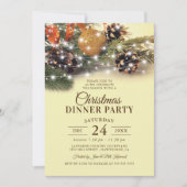 ヴィンテージクリスマスディナーパーティー 招待状 (正面)