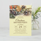 ヴィンテージクリスマスディナーパーティー 招待状 (スタンド正面)