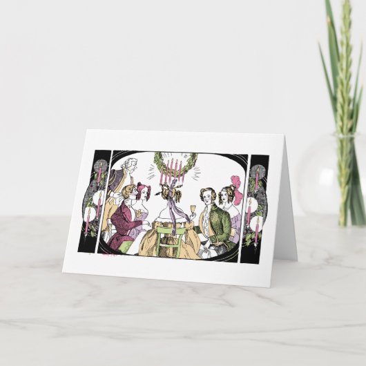 ヴィンテージクリスマスディナーファイアーヘッド シーズンカード (正面)