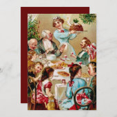 ヴィンテージクリスマスディナー シーズンカード (正面/裏面)