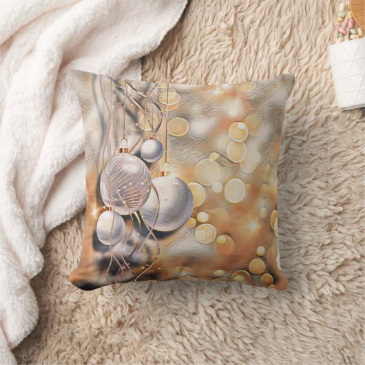 ヴィンテージクリスマスデコレーションオーナメントがピルを投げる クッション (ブランケット)