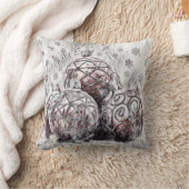 ヴィンテージクリスマスデコレーションオーナメントランチョンマット クッション (ブランケット)