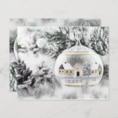 ヴィンテージクリスマスデコレーションオーナメント水彩 (正面/裏面)