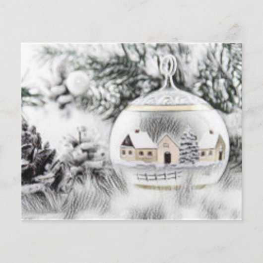 ヴィンテージクリスマスデコレーションオーナメント水彩 (正面)