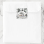 ヴィンテージクリスマスデコレーションオーナメント水彩 スクエアシール (バッグ)