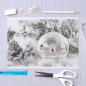 ヴィンテージクリスマスデコレーションオーナメント水彩 薄葉紙 (クラフト)