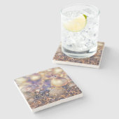 ヴィンテージクリスマスデコレーションオーナメント ストーンコースター (横)