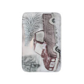 ヴィンテージクリスマスデコレーションオーナメント バスマット (正面縦)