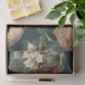 ヴィンテージクリスマスデコレーションポインセチア 薄葉紙 (ギフト)