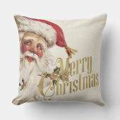 ヴィンテージクリスマスデコールサンタクロース クッション (正面)