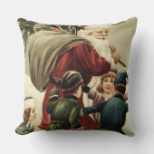 ヴィンテージクリスマスデコールサンタクロース クッション (正面)