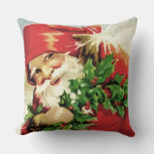ヴィンテージクリスマスデコールサンタクロース クッション (正面)
