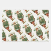 ヴィンテージクリスマスデコール | ラッピングペーパーシート (正面3)