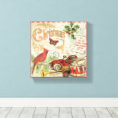 ヴィンテージクリスマストイズ キャンバスプリント (インサイチュ (ウッドフロア))