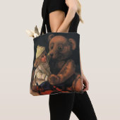 ヴィンテージクリスマストイズ、人形とテディベア トートバッグ (クローズアップ)