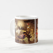 ヴィンテージクリスマストイズ、踊り人形、テディベア コーヒーマグカップ (正面左)