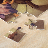 ヴィンテージクリスマストイズ、踊り人形、テディベア ジグソーパズル (側面)