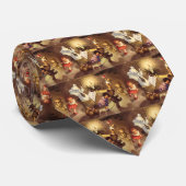 ヴィンテージクリスマストイズ、踊り人形、テディベア ネクタイ (ロール)