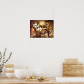 ヴィンテージクリスマストイズ、踊り人形、テディベア ポスター (キッチン)