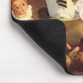 ヴィンテージクリスマストイズ、踊り人形、テディベア マウスパッド (コーナー)