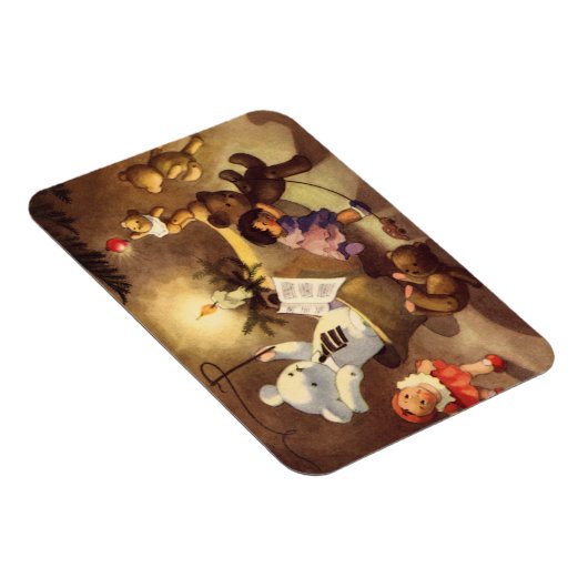 ヴィンテージクリスマストイズ、踊り人形、テディベア マグネット (右側)