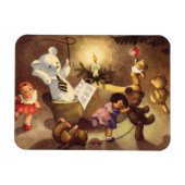 ヴィンテージクリスマストイズ、踊り人形、テディベア マグネット (横)