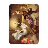 ヴィンテージクリスマストイズ、踊り人形、テディベア マグネット (縦)