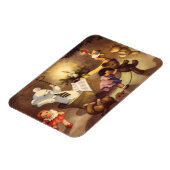 ヴィンテージクリスマストイズ、踊り人形、テディベア マグネット (左側)