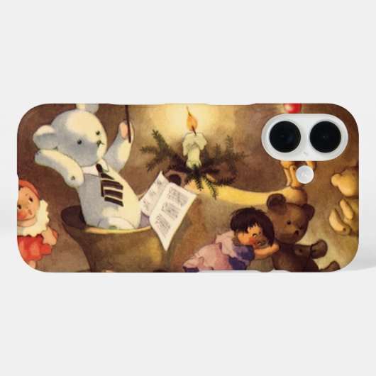 ヴィンテージクリスマストイズ、踊り人形、テディベア Case-Mate iPhoneケース (裏面 (横))