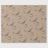 ヴィンテージクリスマストインデナーラッピング紙 ラッピングペーパー (フラット)