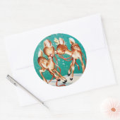 ヴィンテージクリスマストインデナーラブ ラウンドシール (封筒)