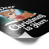 ヴィンテージクリスマストナカイOh Deer Christmas Here フォトプリント (角)
