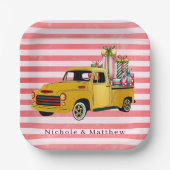 ヴィンテージクリスマスト結婚ラック ペーパープレート (正面)