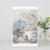 ヴィンテージクリスマスドンキーキッテンスクラップブック紙 (スタンド正面)