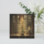 ヴィンテージクリスマスナイトグリーティングカード シーズンカード (スタンド正面)