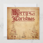 ヴィンテージクリスマスナイトグリーティングカード シーズンカード (裏面)