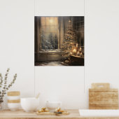 ヴィンテージクリスマスナイトポスター ポスター (キッチン)