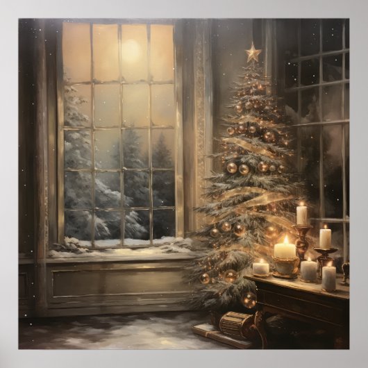 ヴィンテージクリスマスナイトポスター ポスター (正面)