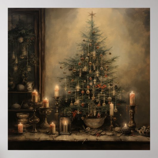 ヴィンテージクリスマスナイトポスター ポスター (正面)